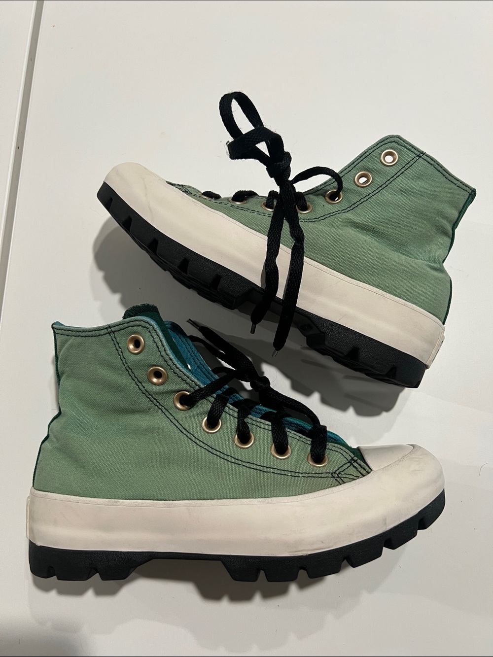 Womens Converse Chuck Taylor All Star Lugged Heel High-Top Sneaker Size 6 Green